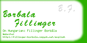 borbala fillinger business card